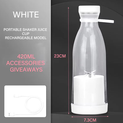 Compact USB Rechargeable 6-Blade Fruit Blender and Smoothie Maker