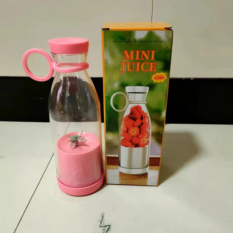 Compact USB Rechargeable 6-Blade Fruit Blender and Smoothie Maker