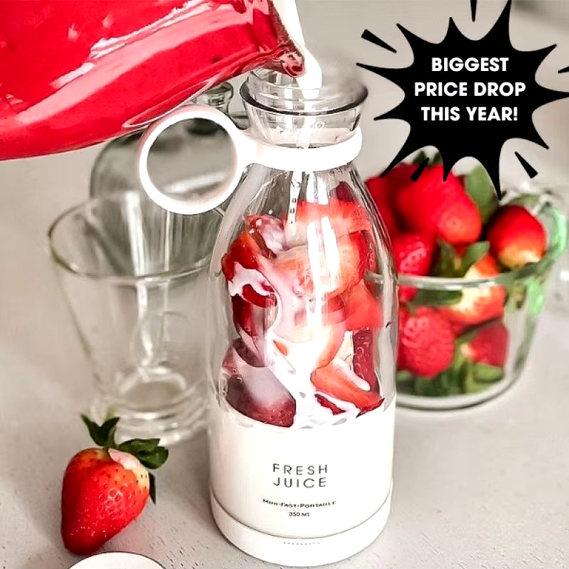 Compact USB Rechargeable 6-Blade Fruit Blender and Smoothie Maker
